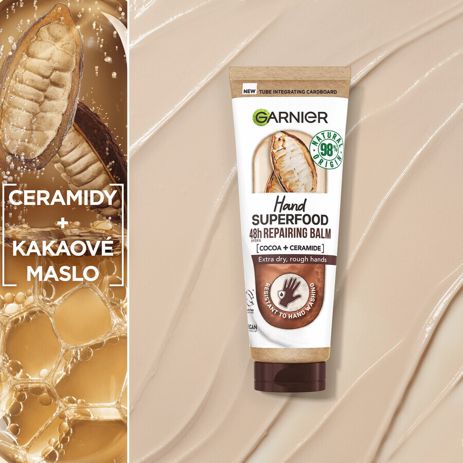 Garnier Hand Superfood crème régénératrice pour les mains au cacao 75 ml