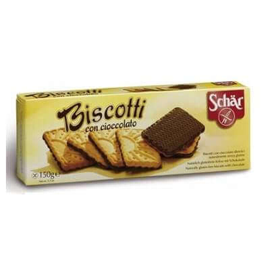 Biscuiti cu ciocolata fara gluten, 150 g, Dr. Schar