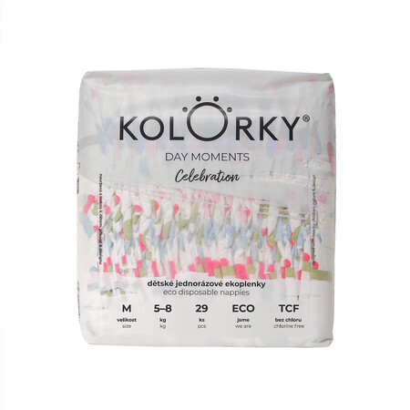 Kolorky Day Moments - Celebration - M (5-8 kg) pañales desechables ecológicos 29 uds.