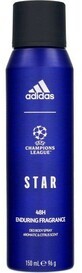 Adidas UEFA Champions League Star d&#233;odorant en spray pour hommes 150 ml