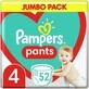 Pampers Nappy Nappy Couches taille. 4 (9 - 15 kg) 52 pcs