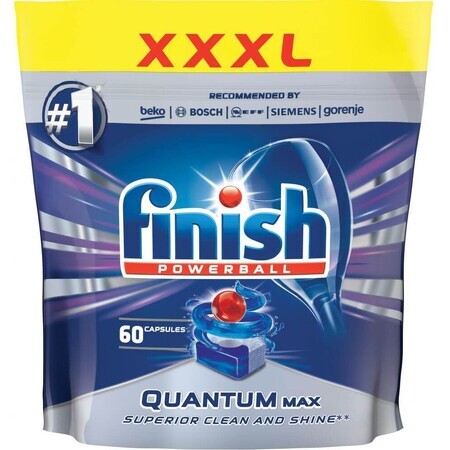 Finish Quantum Max Tablettes pour lave-vaisselle 60 pcs