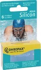 Ohropax Silicone Aqua Ear Inserts en bo&#238;te de 6 pi&#232;ces