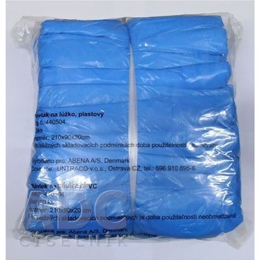 Abena Housse de lit en PVC bleu 10 pcs