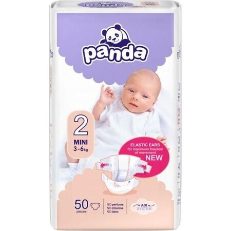 Mini-couches Panda pour bébés de 3 à 6 kg 50 pièces