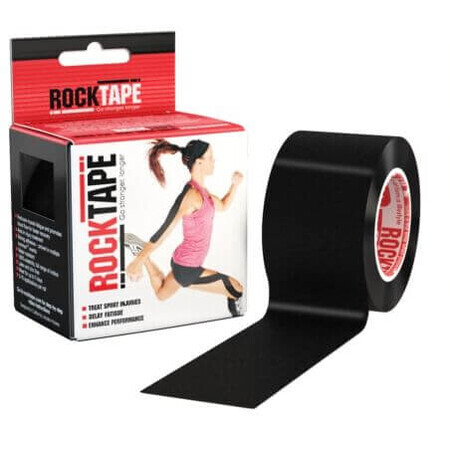 RockTape Bande kinésiologique noire 5 m