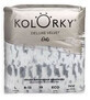 Kolorky Deluxe Velvet - Dots - L (8-13 kg) couches jetables bio avec surface en velours 19 pcs