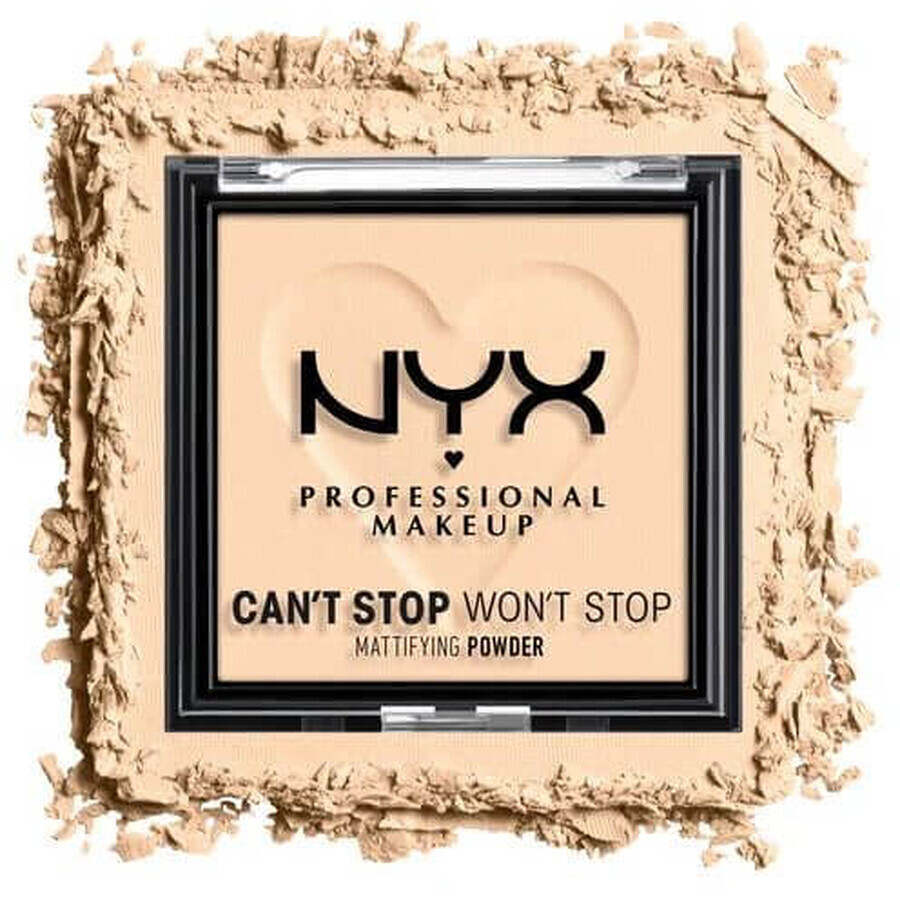 NYX Professional Makeup NYX Professional Makeup Can't Stop Won't Stop Mattifying Powder Compact Powder - Nuanță 01 Fair 6 g