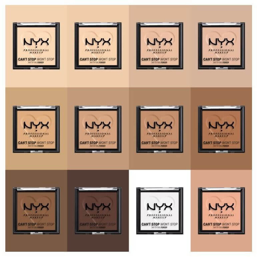 NYX Professional Makeup NYX Professional Makeup Can't Stop Won't Stop Mattifying Powder Compact Powder - Nuanță 01 Fair 6 g