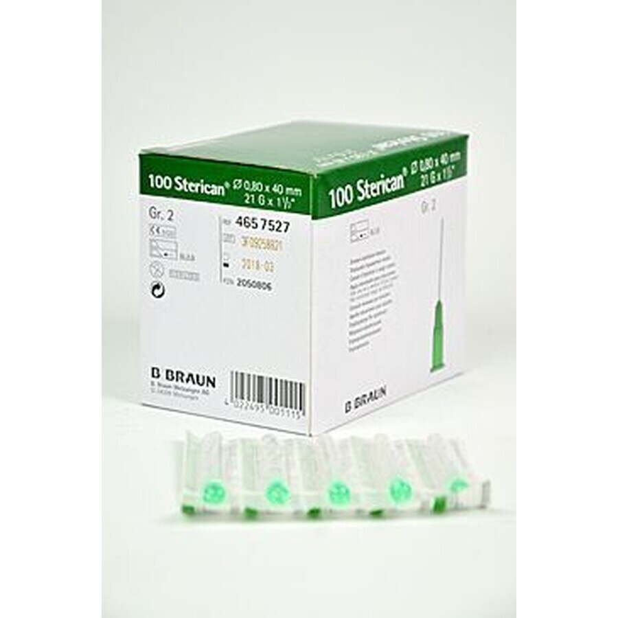 B.Braun BB Sterican ac vert 0,8x40 mm 100 pcs