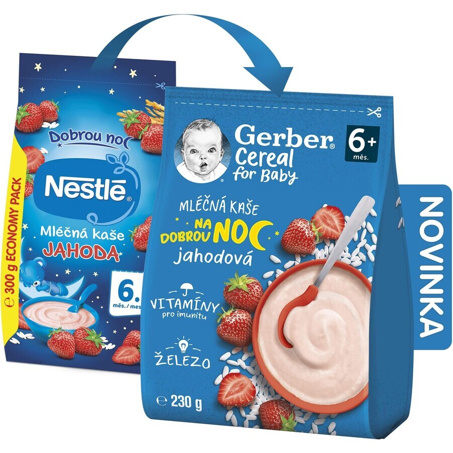 Gerber Cereal Cereal milk porridge strawberry good night 9 x 230 g