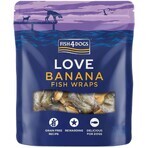 Fish4Dogs Friandises pour chiens Rouleaux de poisson à la banane 100 g