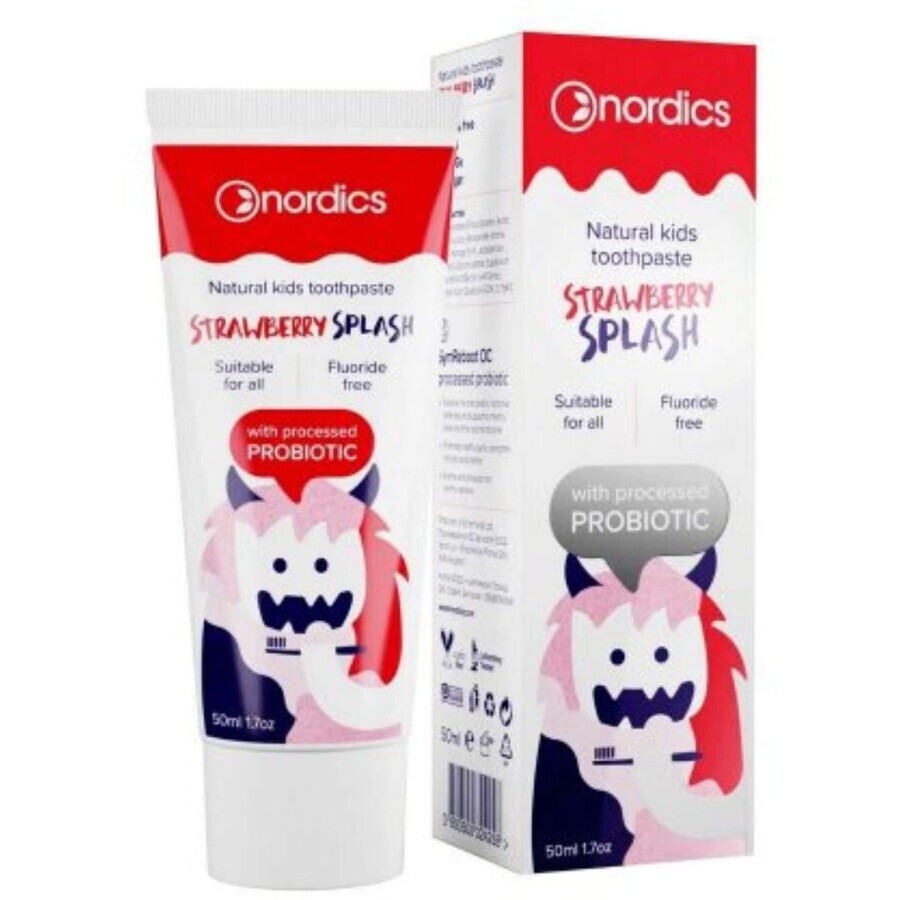 Nordics Natural dentifrice pour enfants aux fraises 50 ml