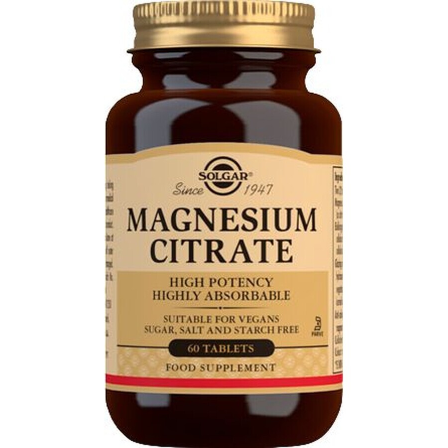 Solgar Citrate de magnésium 200 mg