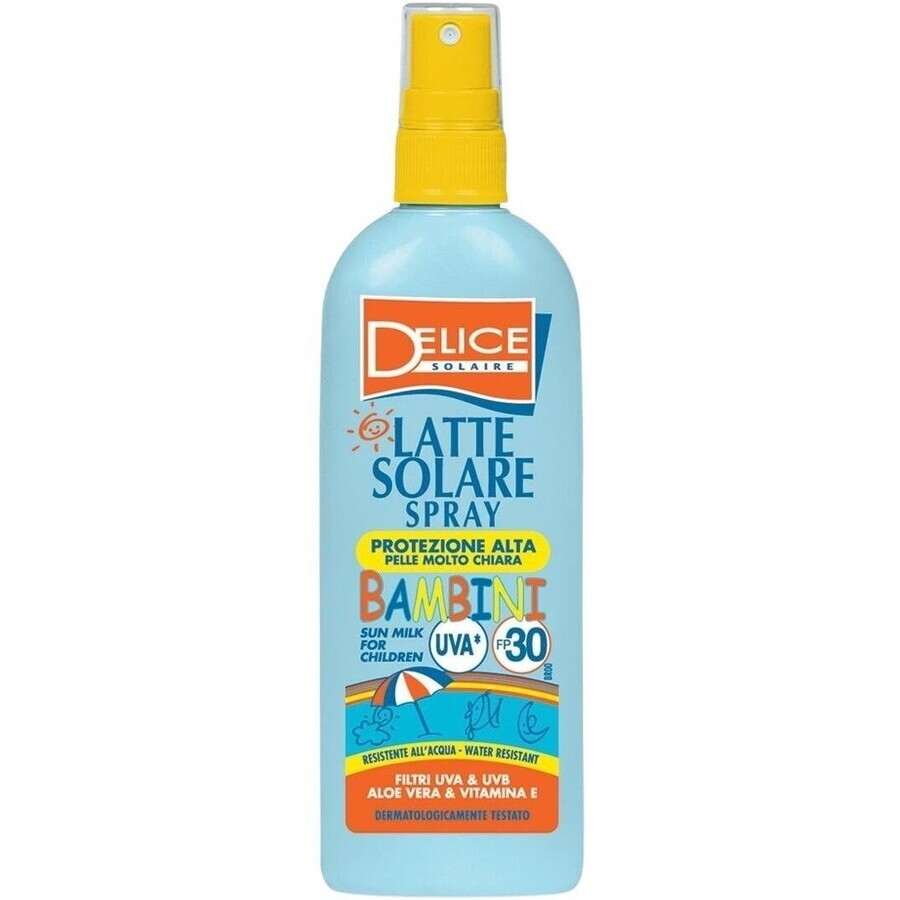 Delice Solaire Bambini Latte Solare Spray Lotion solaire pour enfants OF30 UVA&UVB 150 ml