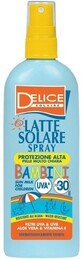 Delice Solaire Bambini Latte Solare Spray Lotion solaire pour enfants OF30 UVA&amp;UVB 150 ml