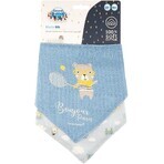 Canpol bavoir mousseline bébé Bonjour Paris, bleu 2 pièces