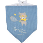 Canpol bavoir mousseline bébé Bonjour Paris, bleu 2 pièces