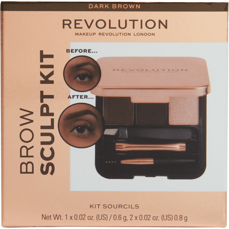 Revolution Brow Sculpt Kit Dark