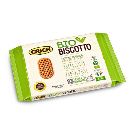 Biscotti senza latte e uova Eco, 250 g, Crich