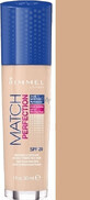 Rimmel London Fond de teint Match Perfection SPF20 maquillage 201 Classic Beige 30 ml