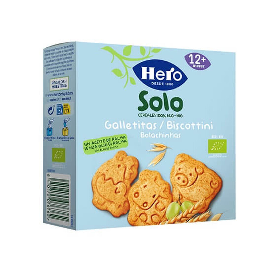 Solo biscuits en forme d'animaux, +12 mois, 100 gr, Hero Baby