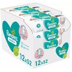 Pampers Wipes Sensitive Lingettes humides BOX, 12 x 52 pcs