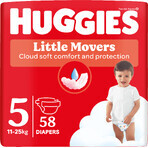 Huggies® Little Movers Nappy 5 (11 - 25 kg) 58 pcs