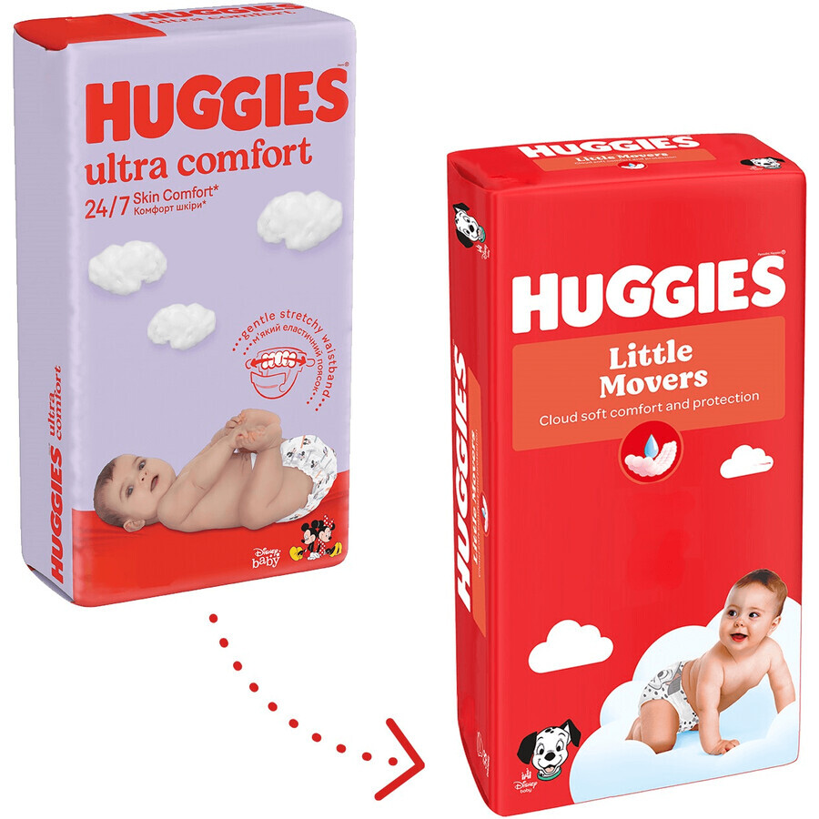 Huggies® Little Movers Nappy 5 (11 - 25 kg) 58 pcs