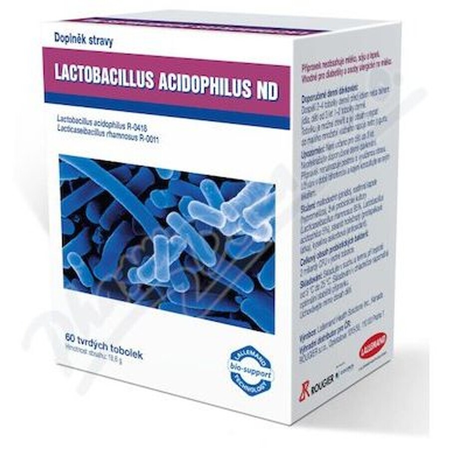 Lactobacillus acidophilus ND 60 gélules