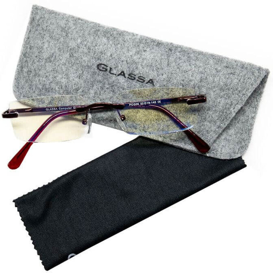 GLASSA Lunettes d'ordinateur PCG06 rouge