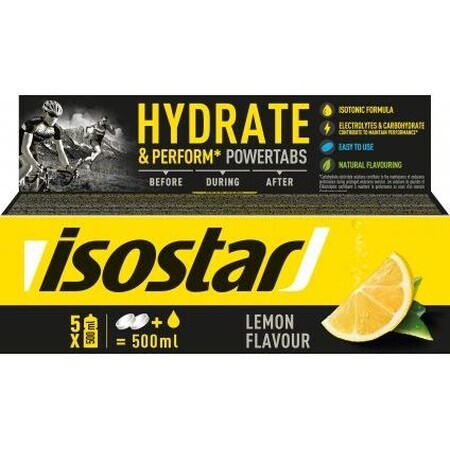 Isostar Power Tabs, lămâie 10 x 12 g