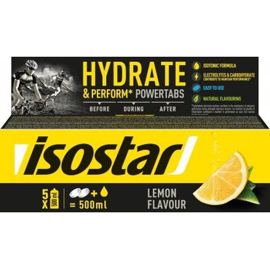 Isostar Power Tabs, lămâie 10 x 12 g