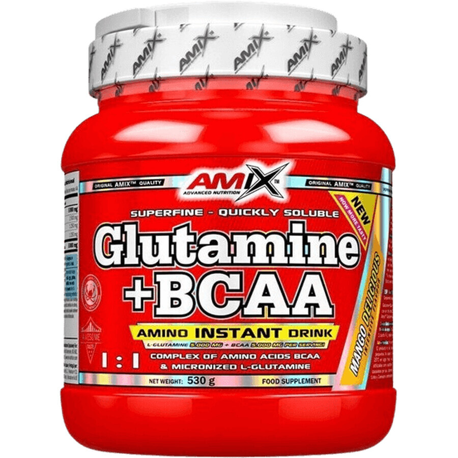 Amix L-Glutamine + BCAA - poudre, Cola, 530 g