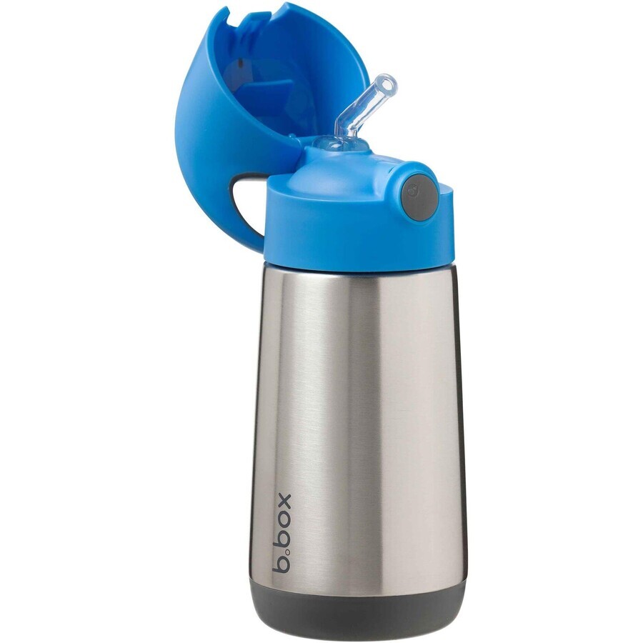 B. box Thermos à boire avec paille bleu/gris 350 ml