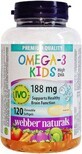 Webber Naturals Omega-3 pour enfants 188 mg qualit&#233; IVO, 120 g&#233;lules