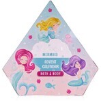 Accentra Calendrier de l'Avent magique avec licorne et sirène dans une boîte en forme de diamant (double face), 24 surprises