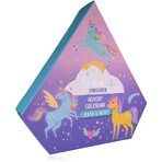 Accentra Calendrier de l'Avent magique avec licorne et sirène dans une boîte en forme de diamant (double face), 24 surprises