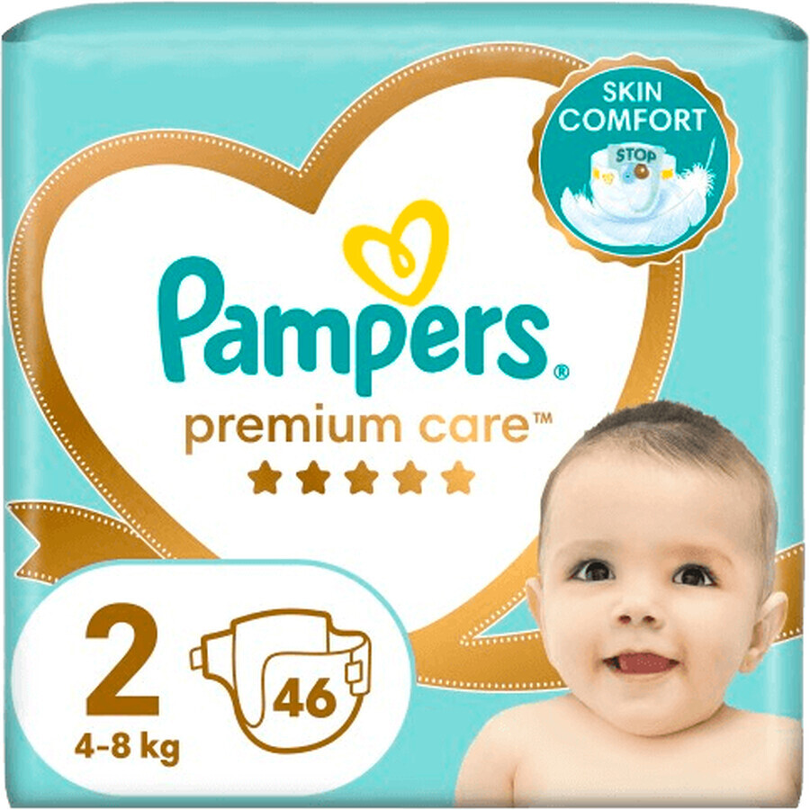 Couches Pampers Premium Care taille 2, 46 pièces