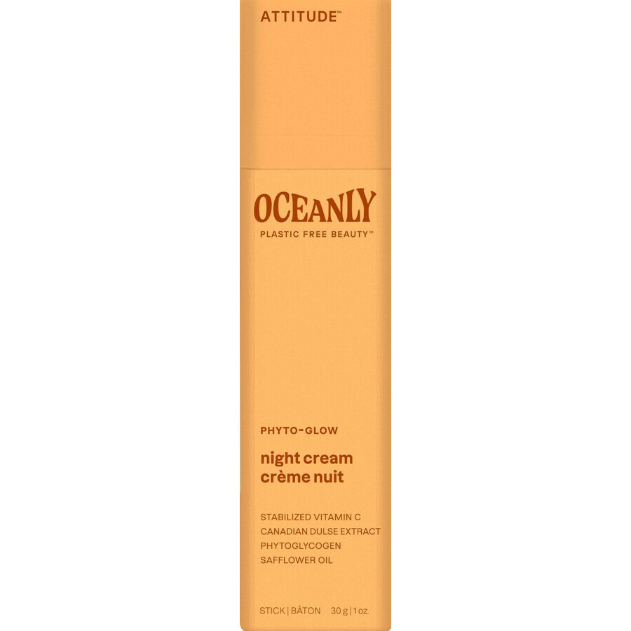 Attitude Oceanly Brightening Solid Night Cream with Vitamin C 30 g