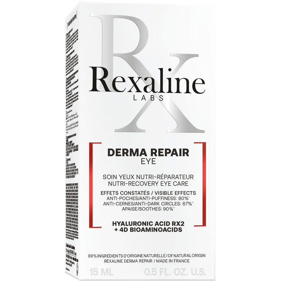 Rexaline Derma Repair crème apaisante pour les yeux pour les peaux sensibles 15 ml