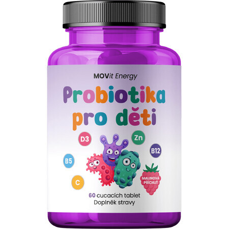 MOVit Energy Probiotique pour enfants avec vitamines 60 comprimés