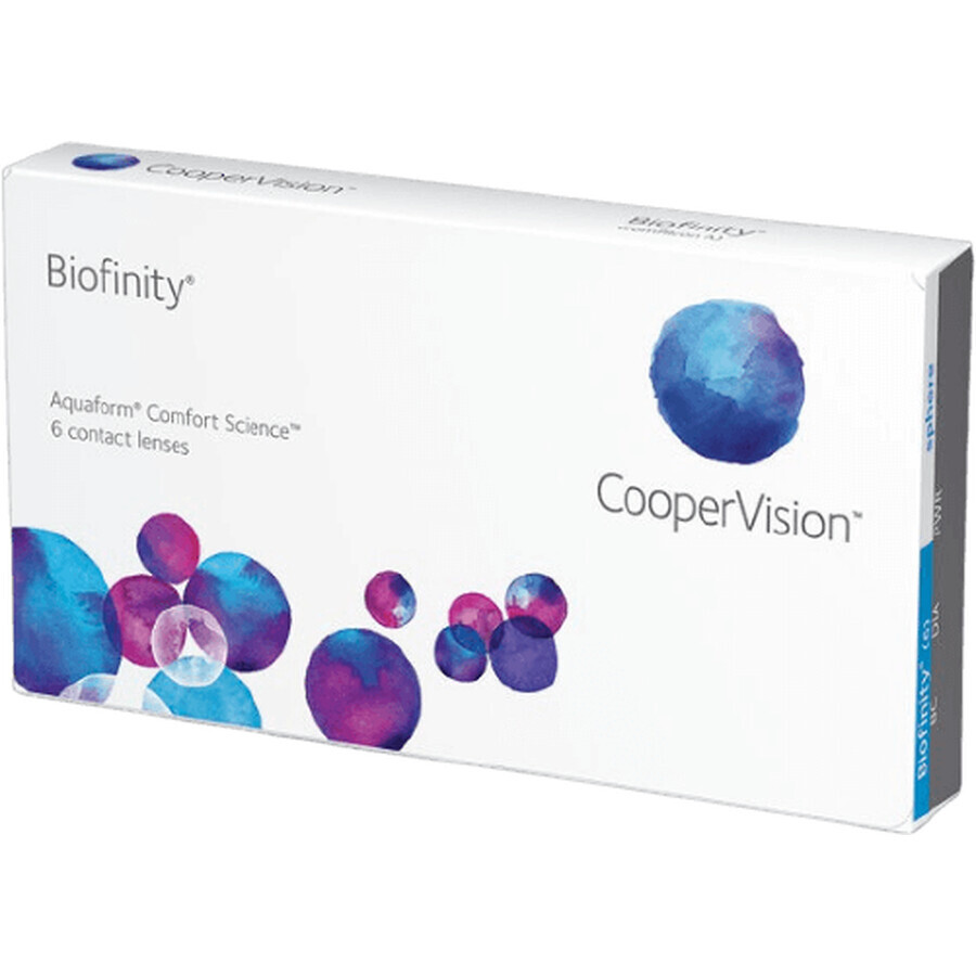 Lentilles de contact Biofinity +5,00 dioptries 6 pcs