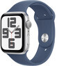 Apple Watch SE GPS 40mm Bo&#238;tier aluminium argent&#233; avec bracelet sport en denim - M/L