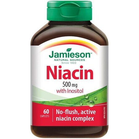 Jamieson Niacin 500 mg avec inositol 60 comprimés