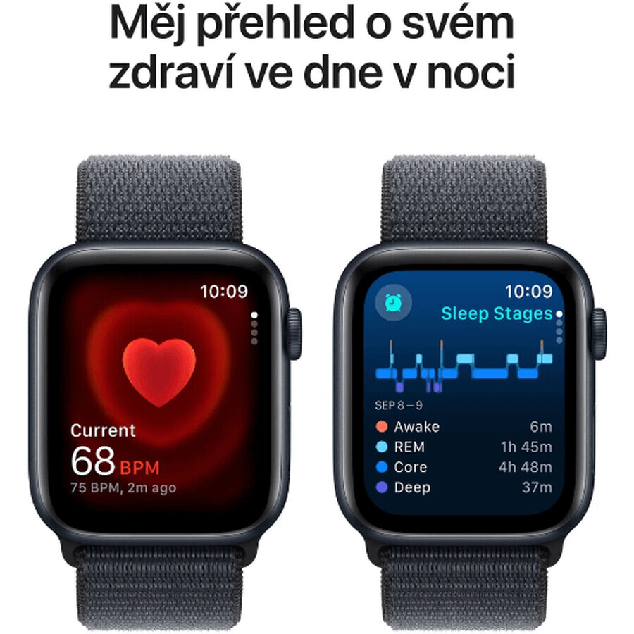 Apple Watch SE GPS 44mm Boîtier aluminium Midnight avec boucle Sport Ink