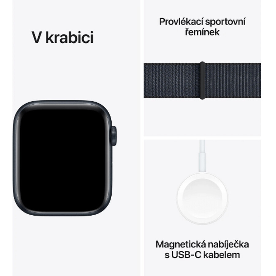 Apple Watch SE GPS 44mm Boîtier aluminium Midnight avec boucle Sport Ink