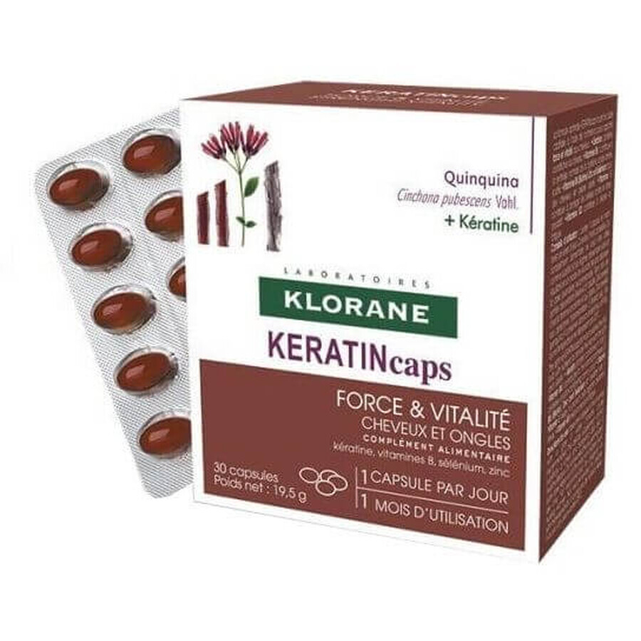 Klorane Keratincaps Puissance et Vitalité 30 gélules