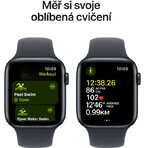 Apple Watch SE GPS + Cellulaire 40mm Boîtier Aluminium Midnight avec Bracelet Sport Midnight - M/L