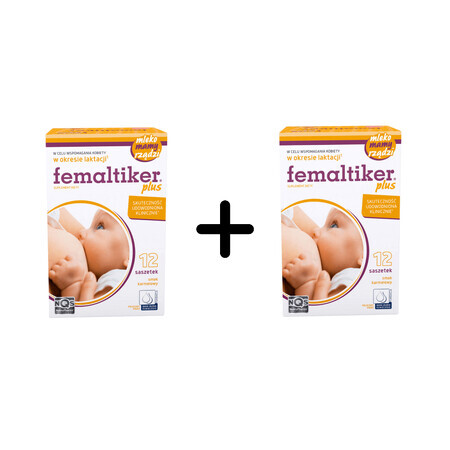 Femaltiker Plus, goût caramel, 2 x 12 sachets